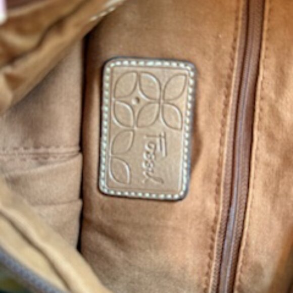 Fossil Vintage Patchwork Leather Shoulder Bag Boho Y2K Retro Purse - Picture 4 of 5